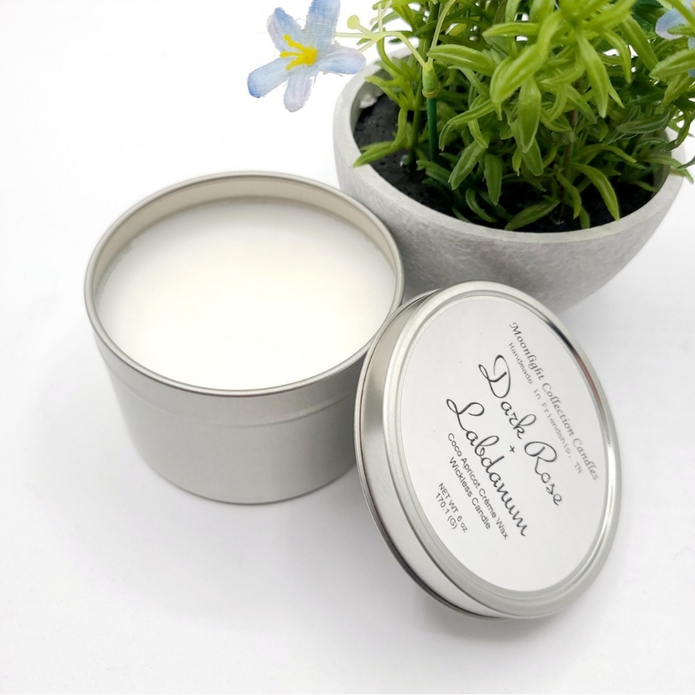 Final Price Wickless Tin Candle And Wax Melt Dark Rose + Labdanum - Picture 2 of 4